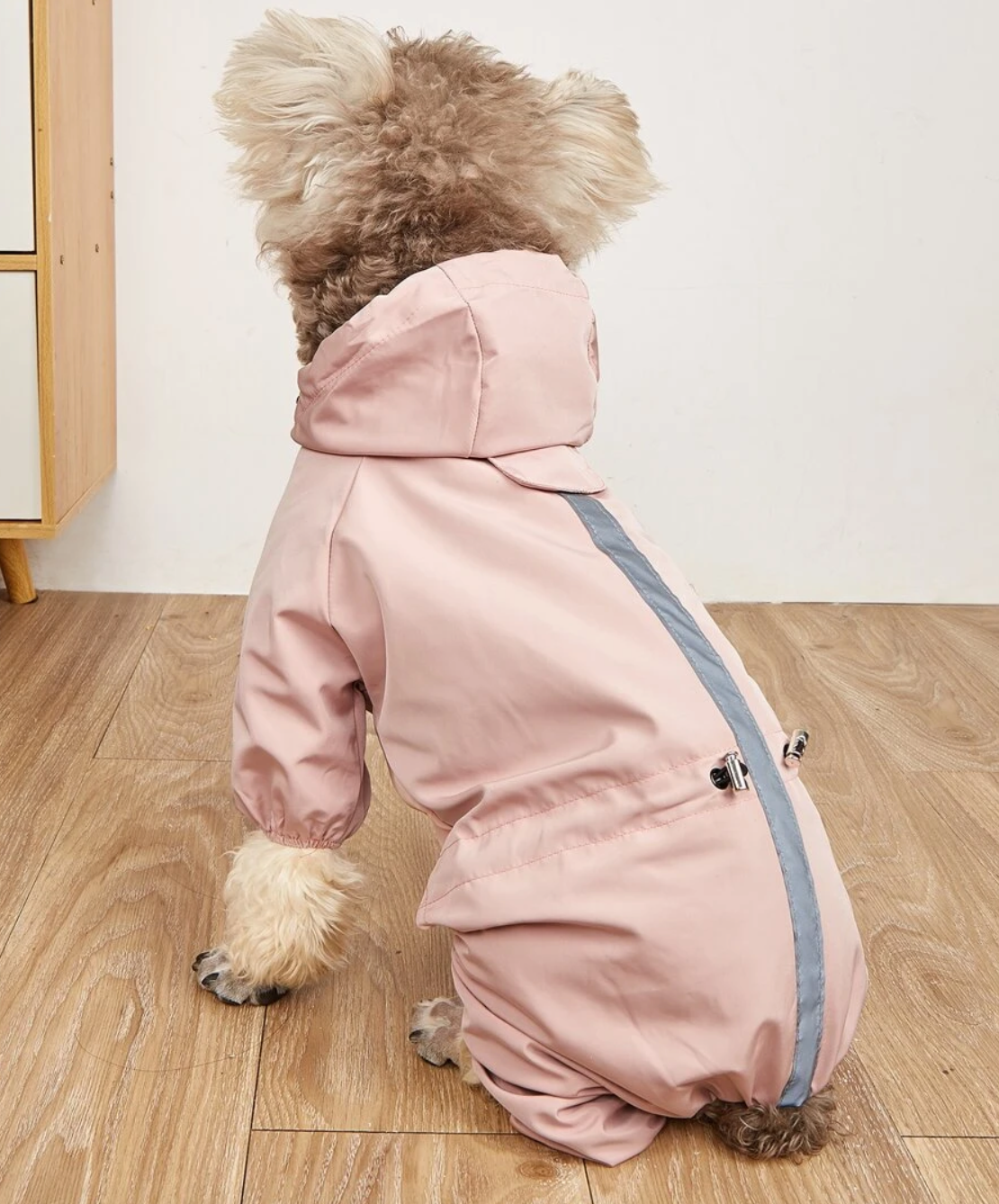 Pink Dog Lightweight, Waterproof Raincoat Jacket with Reflective Safety Detail