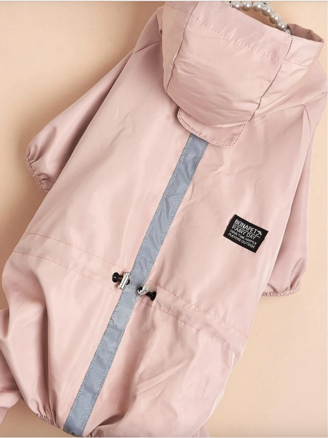 Pink Dog Lightweight, Waterproof Raincoat Jacket with Reflective Safety Detail