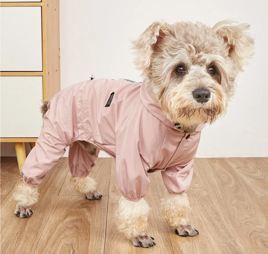 Pink Dog Lightweight, Waterproof Raincoat Jacket with Reflective Safety Detail