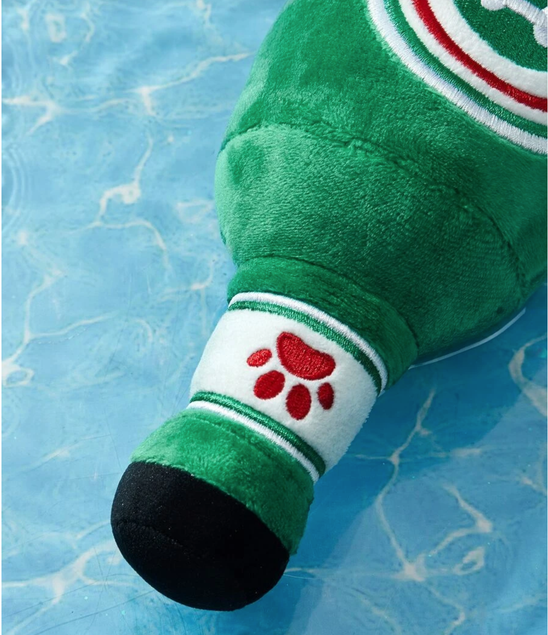 Dog Plush Squeaky Beer Bottle Toy for Chewing